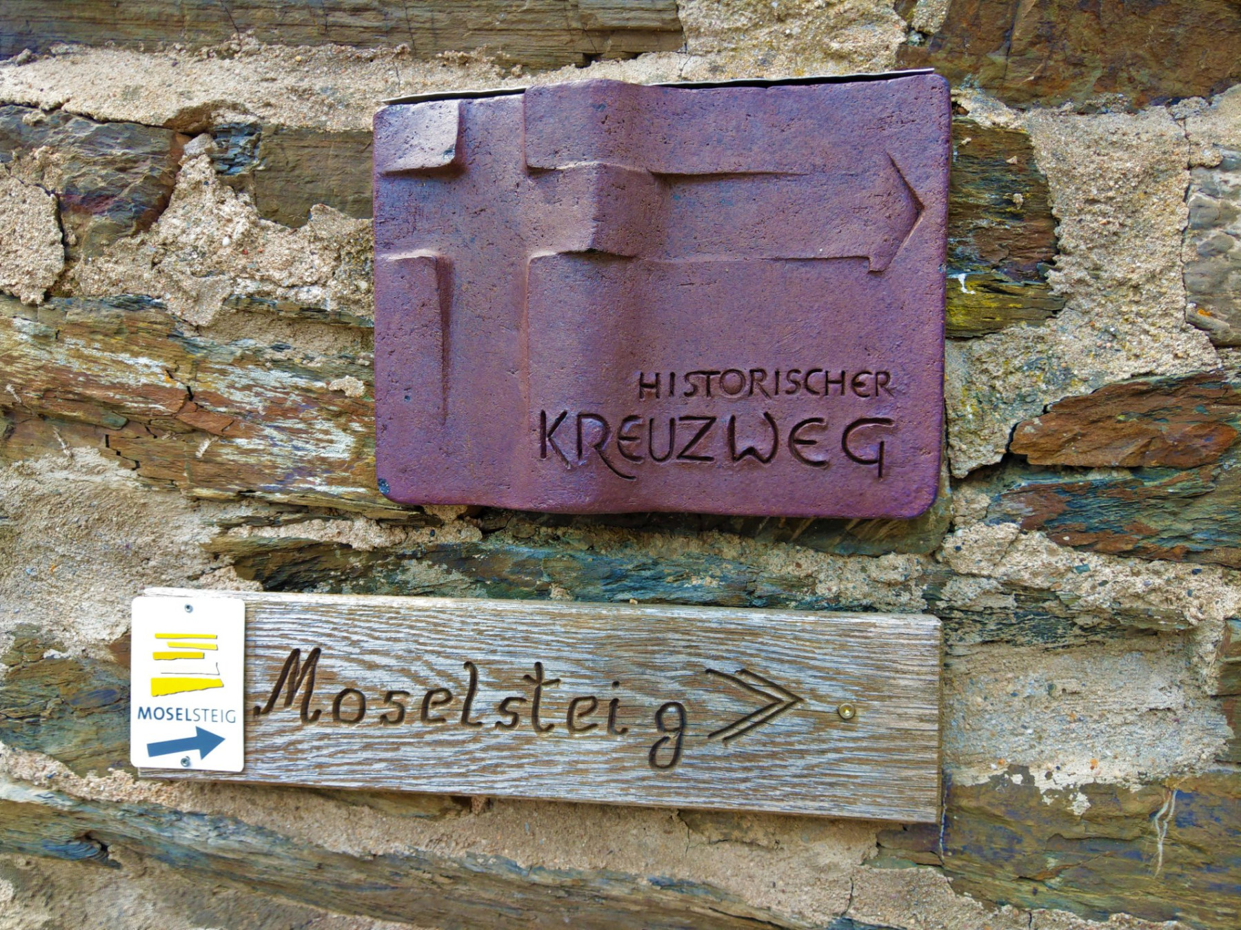 Beschilderung am Moselsteig