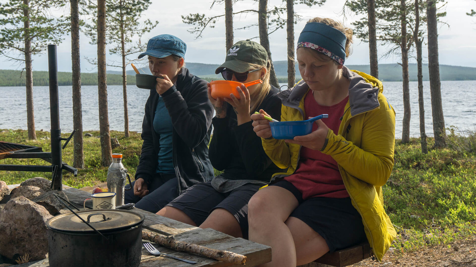 Abendessen im Zeltlager