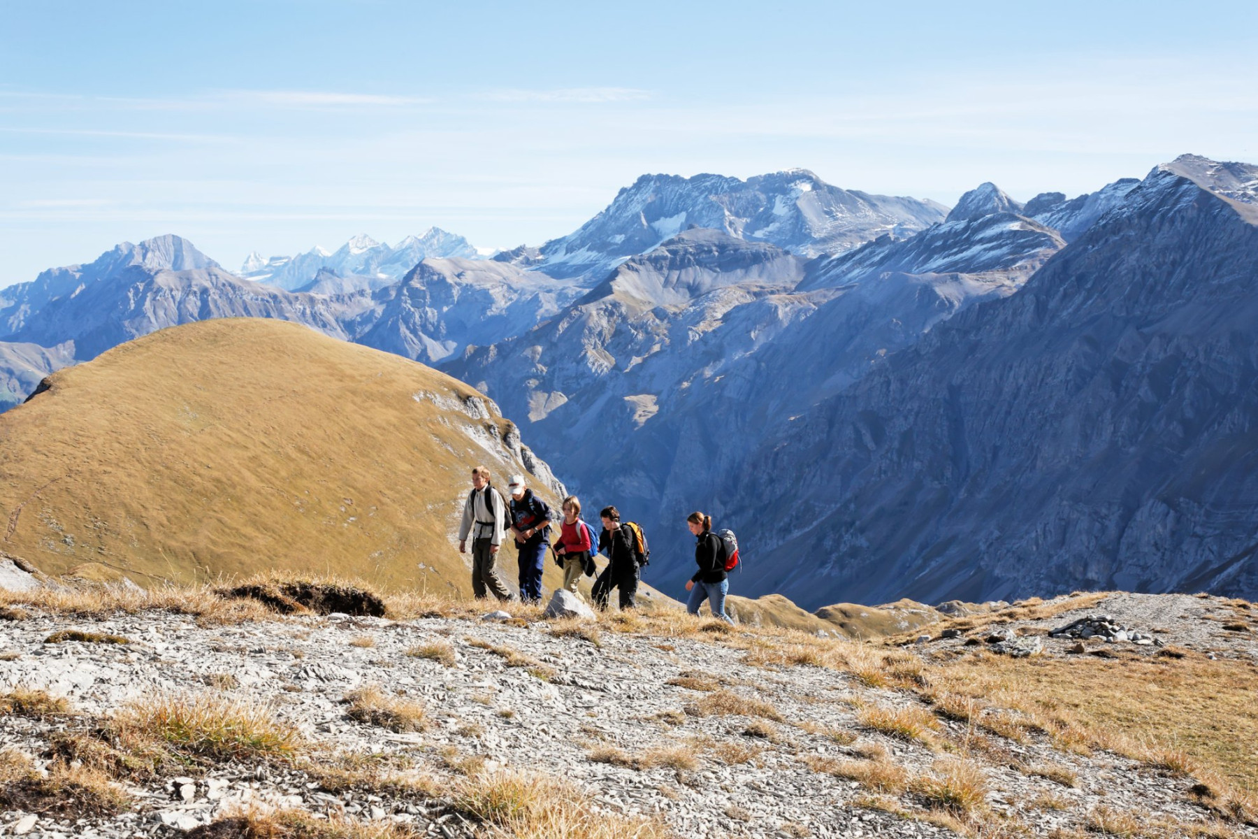 Wanderer in der Gruppe